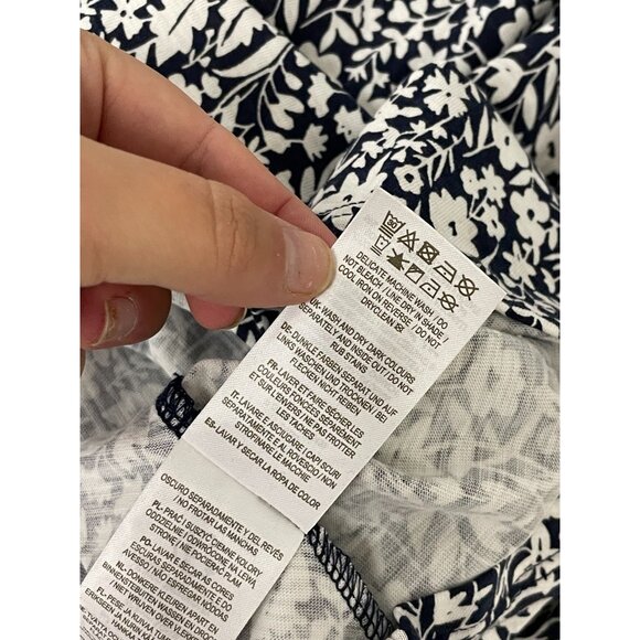 Boden Womens Maxi Dress Size 14 Navy Blue White Floral Trim Lace D0135 NWT - Picture 8 of 14